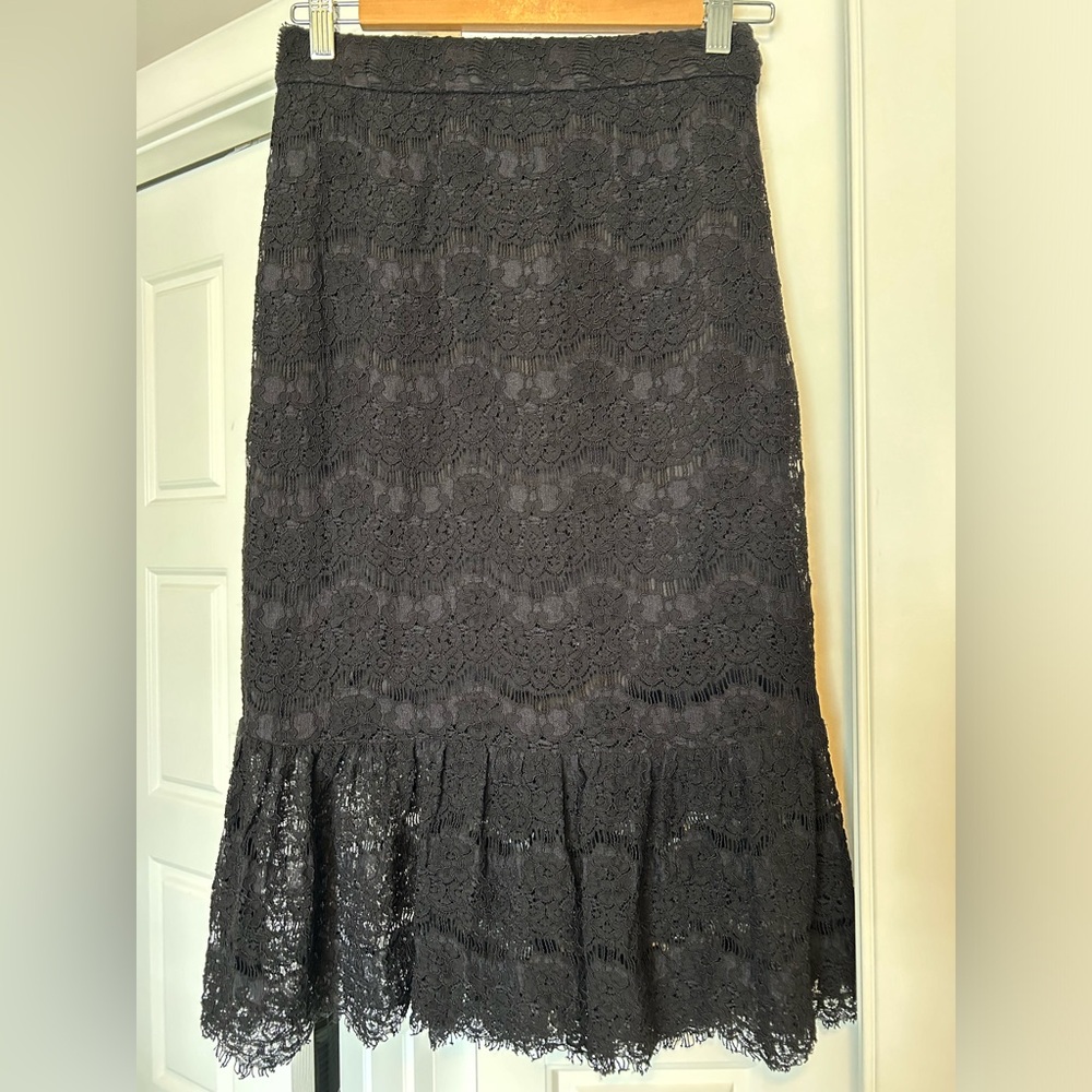 Long Lace Pencil Skirt